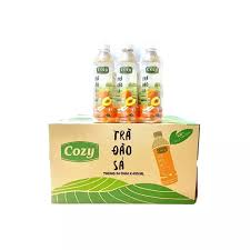 Thùng 24 chai trà hoa quả cozy tắc mật ong , đào sả , vải , ô long xoài