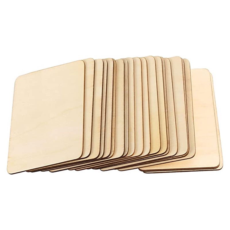 Set 100/ 250/ 500 Miếng Gỗ Hình Chữ Nhật Nhiều Kích Thước Tự Trang Trí Tô Màu Tiện Lợi