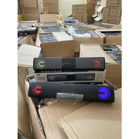 Loa bluetooth speaker A2 dáng dài 2 loa cực đỉnh, kiểu dáng sang trọng hỗ trợ thẻ nhớ, đài FM bảo hành 12 tháng