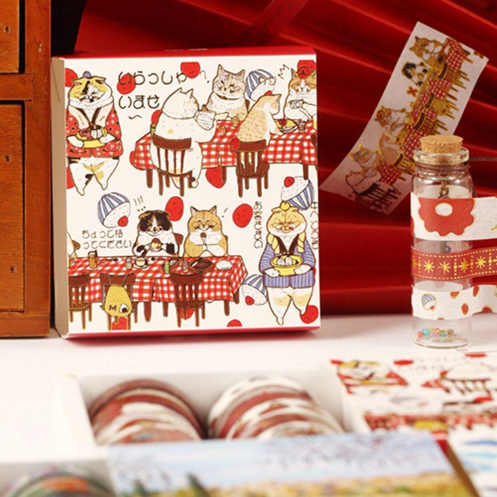 CHOOKEY Bộ 60 Cuộn Băng Keo Washi Họa Tiết Trái Tim Dễ Thương Trang Trí Sổ Tay DIY