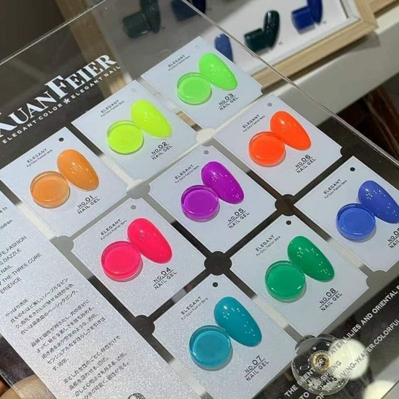 Set sơn gel neon 9 màu Very Good Nail chính hãng 15ml