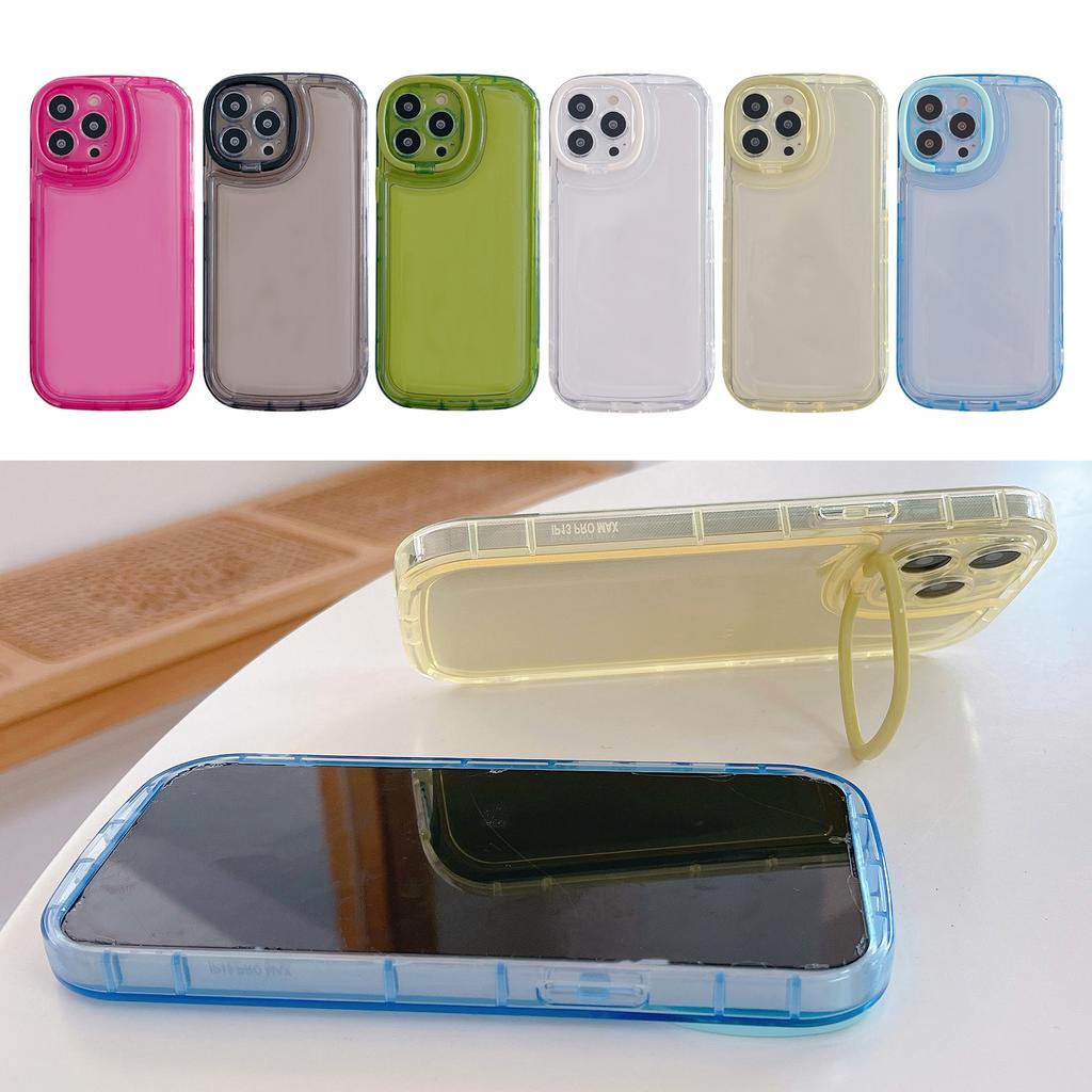 Ốp Điện Thoại Trong Suốt Có Túi Khí Ẩn Và Giá Đỡ Cho IPhone 14promax 14 13promax 13 12 11