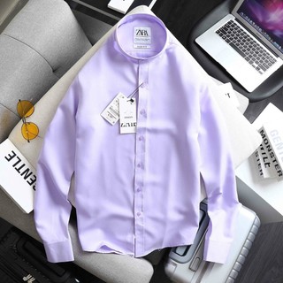 Áo sơ mi công sở thời trang cao cấp màu tím nhạt