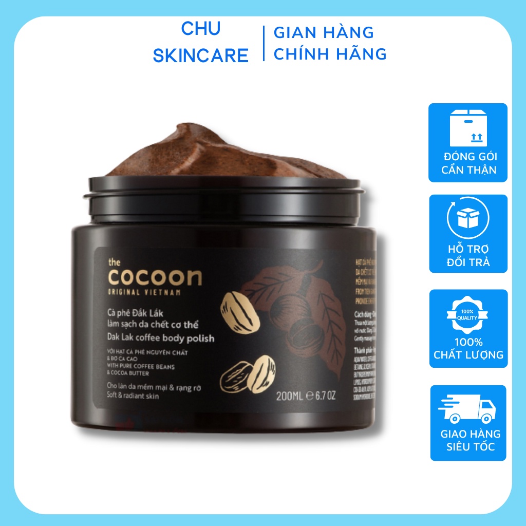 Tẩy Da Chết Toàn Thân Cocoon Cà Phê Đắk Lắk Cocoon 200ml