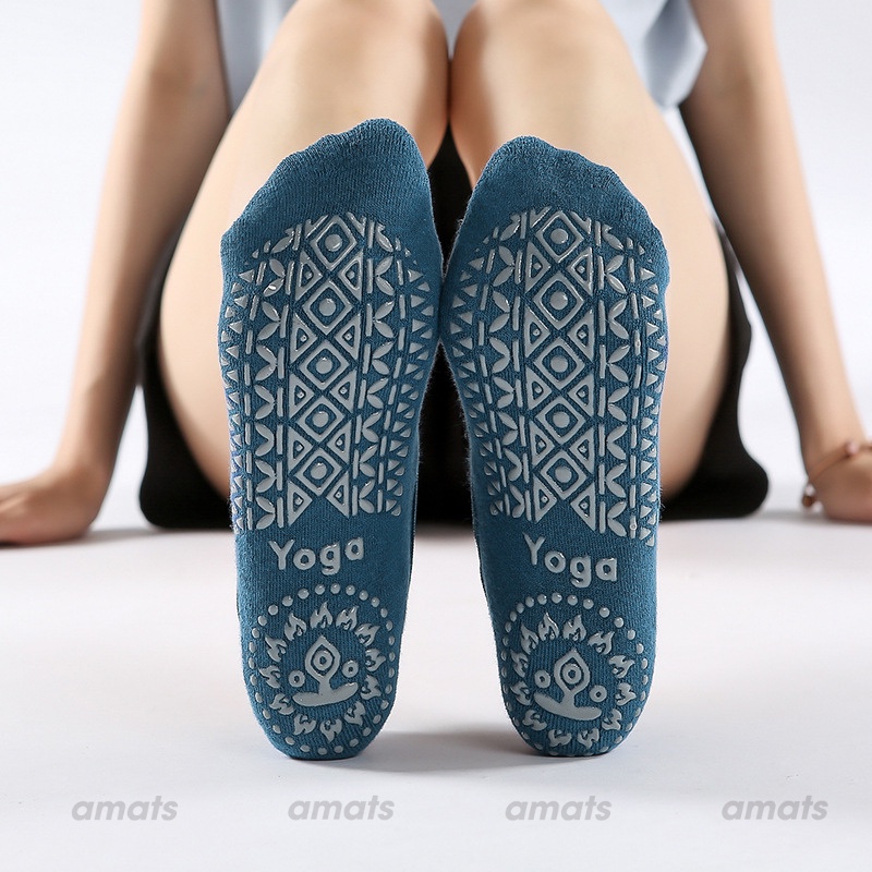 Tất  tập yoga ,Vớ Chân Yoga, pilates barre quai chéo thấm mồ hôi gắn hạt silicon chống trơn trượt quai chéo kín ngón