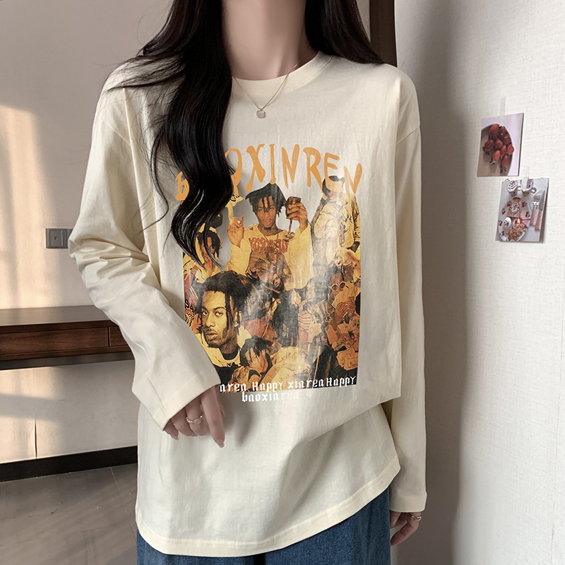 NRVP Áo Thun Nữ Dài Tay Thời Trang Hàn Quốc 2023