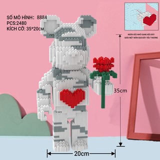 bearbrick small piece brick assembly parallel toy children's puzzle