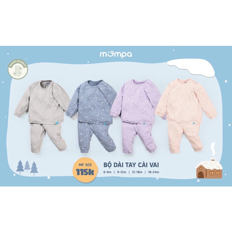 Bộ thu đông cài vai cho bé Mompa MP 305
