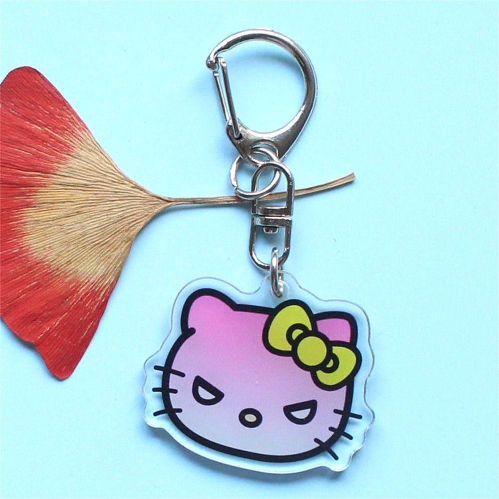 IVORY Móc Khóa Hình Hello Kitty Trong Suốt Dễ Thương
