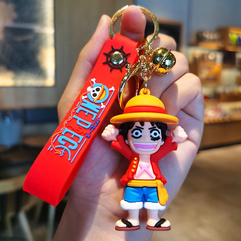 2 Móc Chìa Khóa PVC Hình Nhân Vật Luffy Trong ONE PIECE BY2