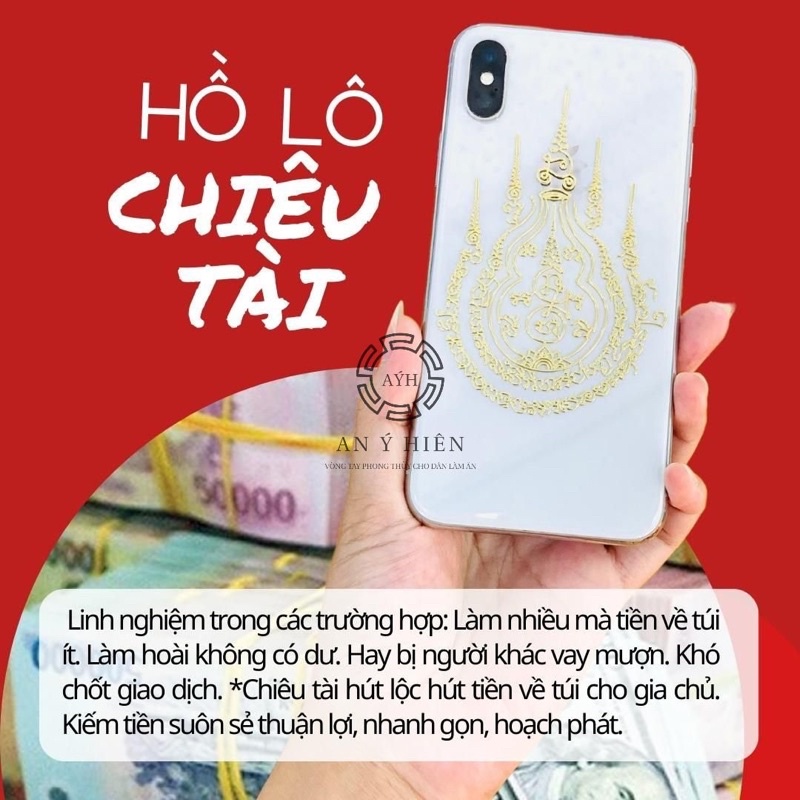 ( ĐẶC BIỆT Thầy người Hoa làm)Phép Yant: Hồ Lô chiêu tài tặng phù hộ mệnh vàng
