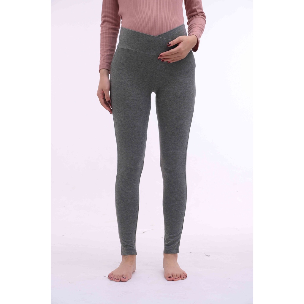 Quần legging dài chất cotton co giãn 4 chiều, cạp chéo, nhiều size - Thời trang đầm bầu cao cấp HONEY