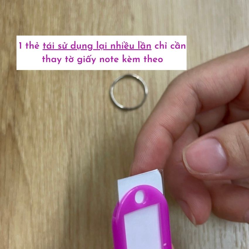 Thẻ Ghi Nhớ Nhãn Tag Name Ghi Chú Vali Móc Chìa Khoá, Đánh Dấu Số Phòng Nhiều Màu Sử Dụng Lại Nhiều Lần BENRI SHOP