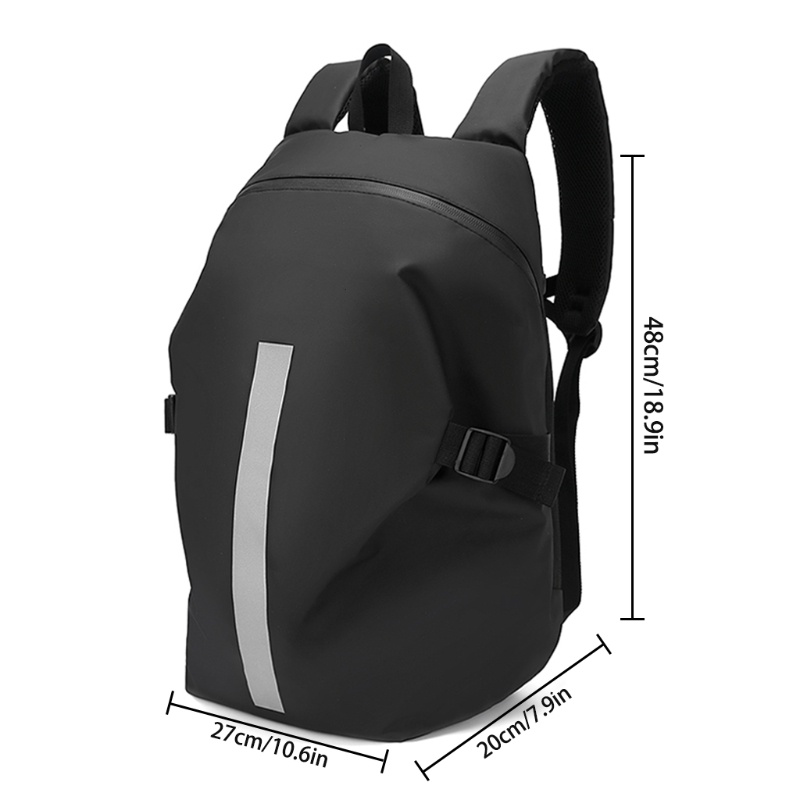 Ba Lô Màu Đen Thoáng Khí Có Đai Đeo Vai Dùng Để Đựng Mũ Bảo Hiểm