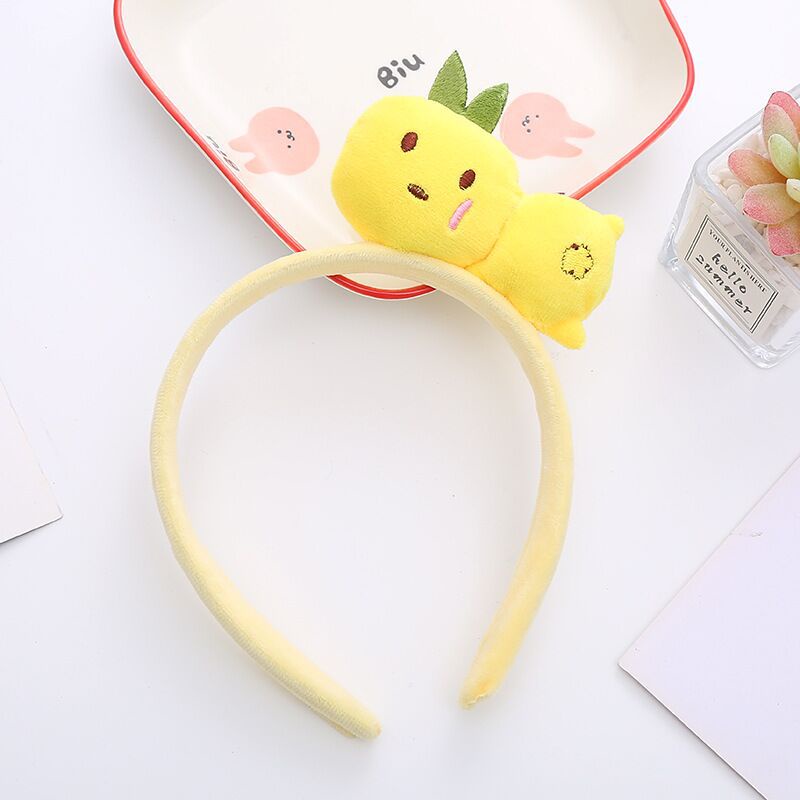 Băng Đô Cài Tóc Chống Trượt Hình Thỏ / Heo Nhồi Bông Dễ Thương