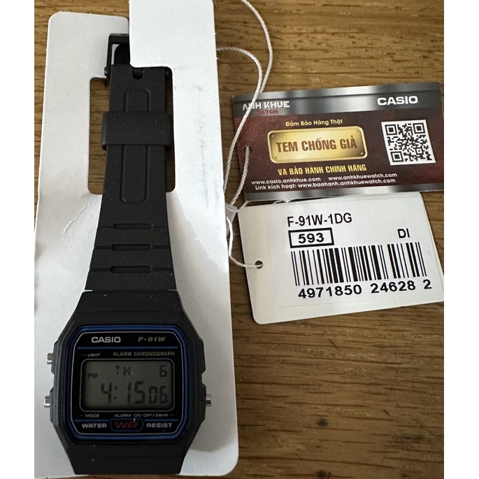 Đồng hồ đeo tay Casio F-91W (Bảo hành 10 năm hàng chính hãng)