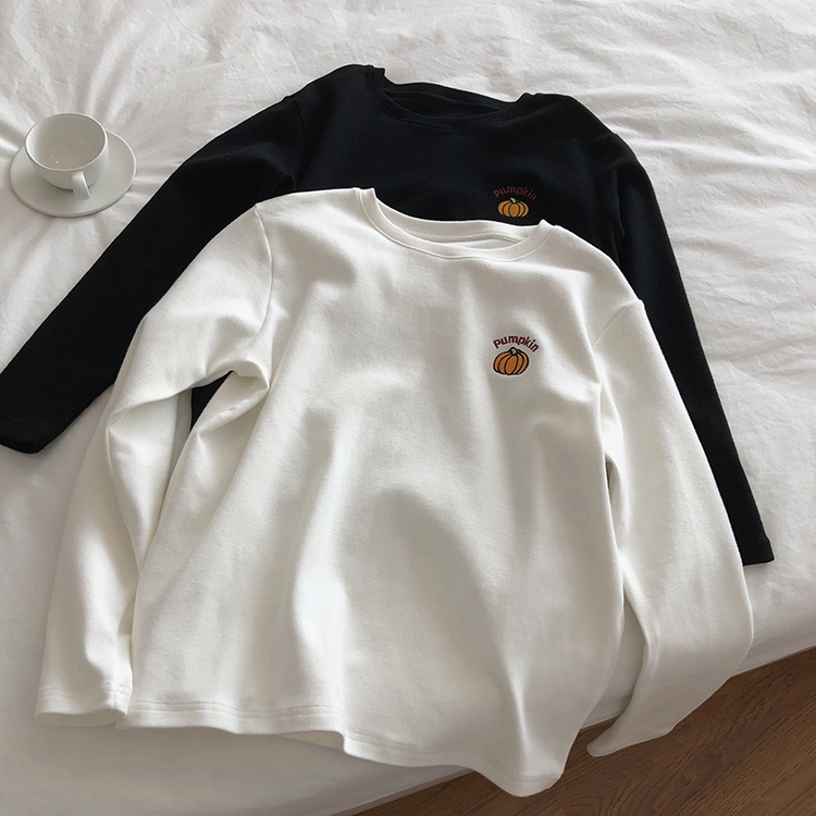 NRVP Áo Thun Nữ Dài Tay Dáng Rộng Thời Trang Hàn Quốc