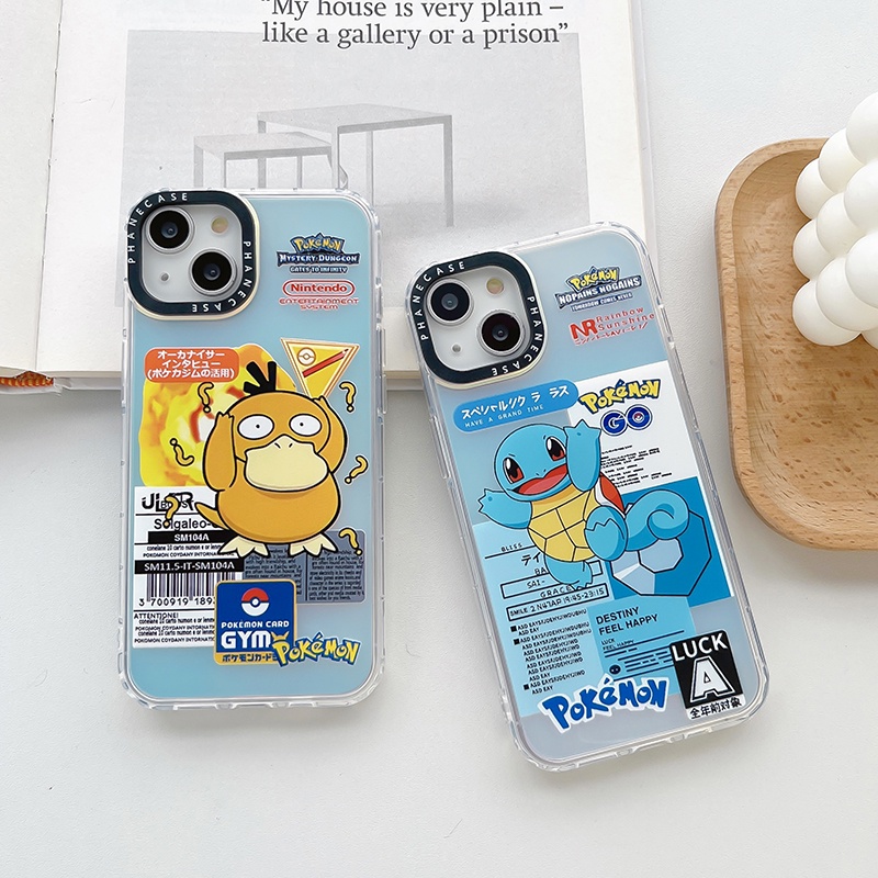 Ốp Điện Thoại Màu Laser In Logo Psyduck Thời Trang Cho iPhone X XS XR 11 12 13 14 Plus Pro Max