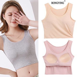 Modal Đi kèm với Áo lót đế lót ly nữ mùa hè bên trong ngắn hở rốn Dây đeo nhỏ hình chữ I Đáy không tay mặc bên ngoài