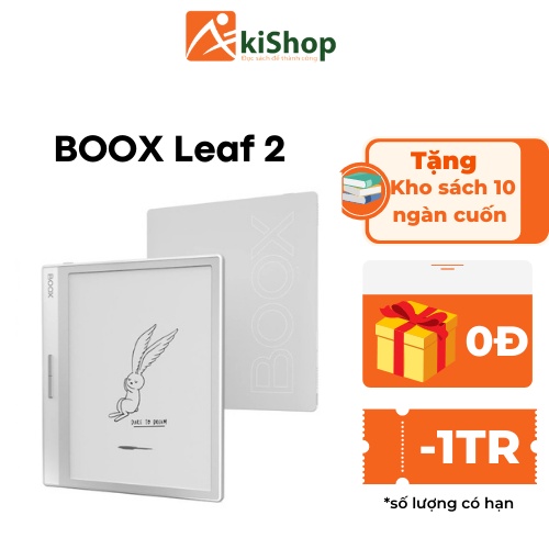 Máy đọc sách Boox Leaf 2 32GB trắng chính hãng Akishop