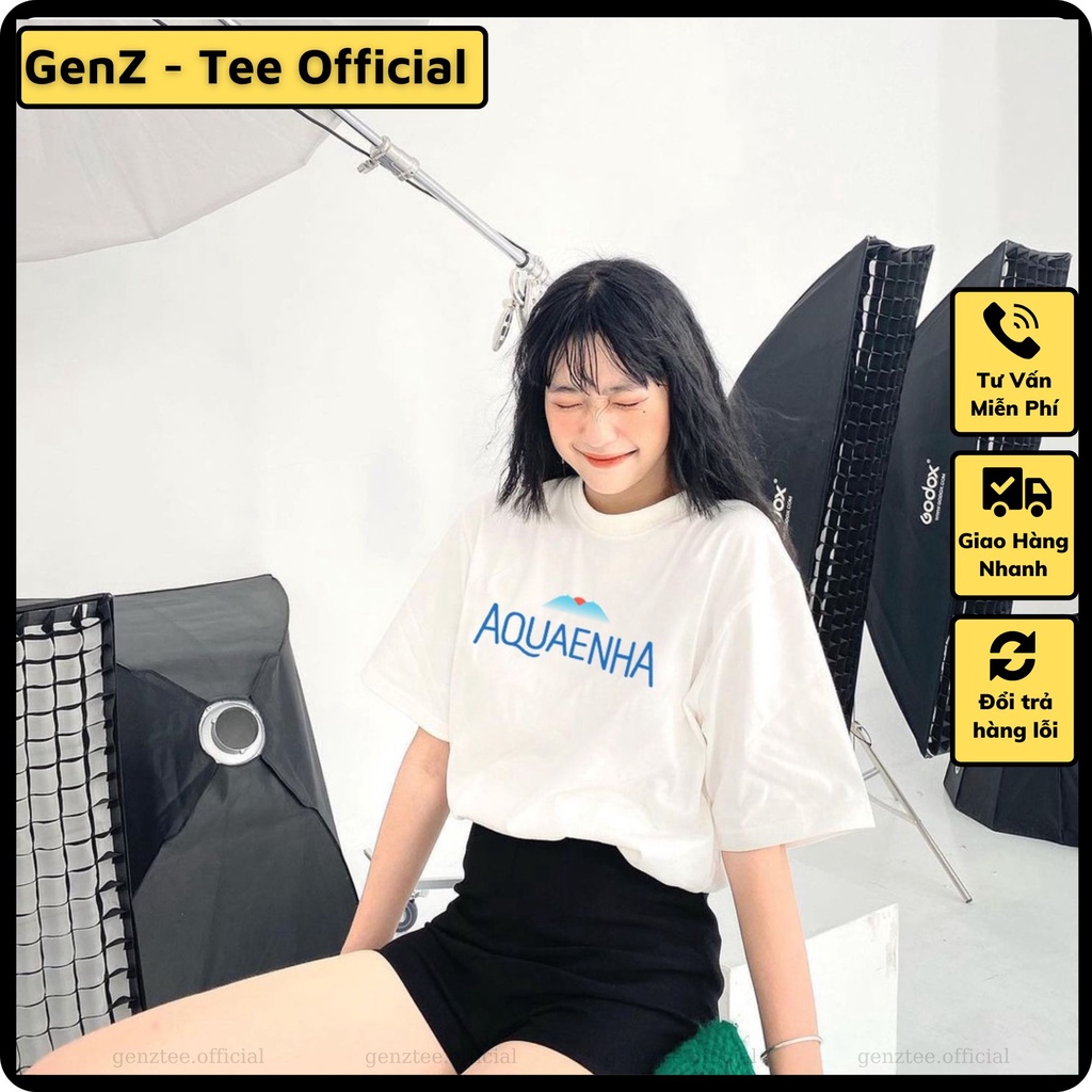 Áo thun A Qua E Nha tấu hài thương hiệu mặc phong cách trẻ trung, nam nữ mặc form cực đẹp