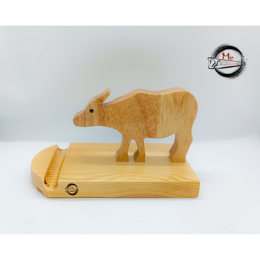 Kệ gỗ để điện thoại con Trâu
