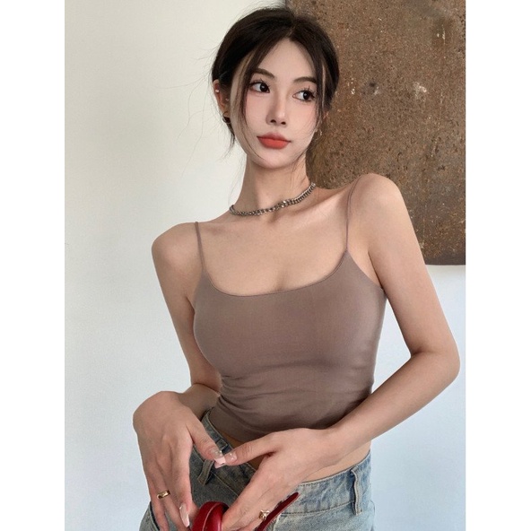 Áo Lót Ngực Bra Hai Dây Chất Cotton Mềm Mại Co Dãn Thoải Mái DAN L&amp;U 1961