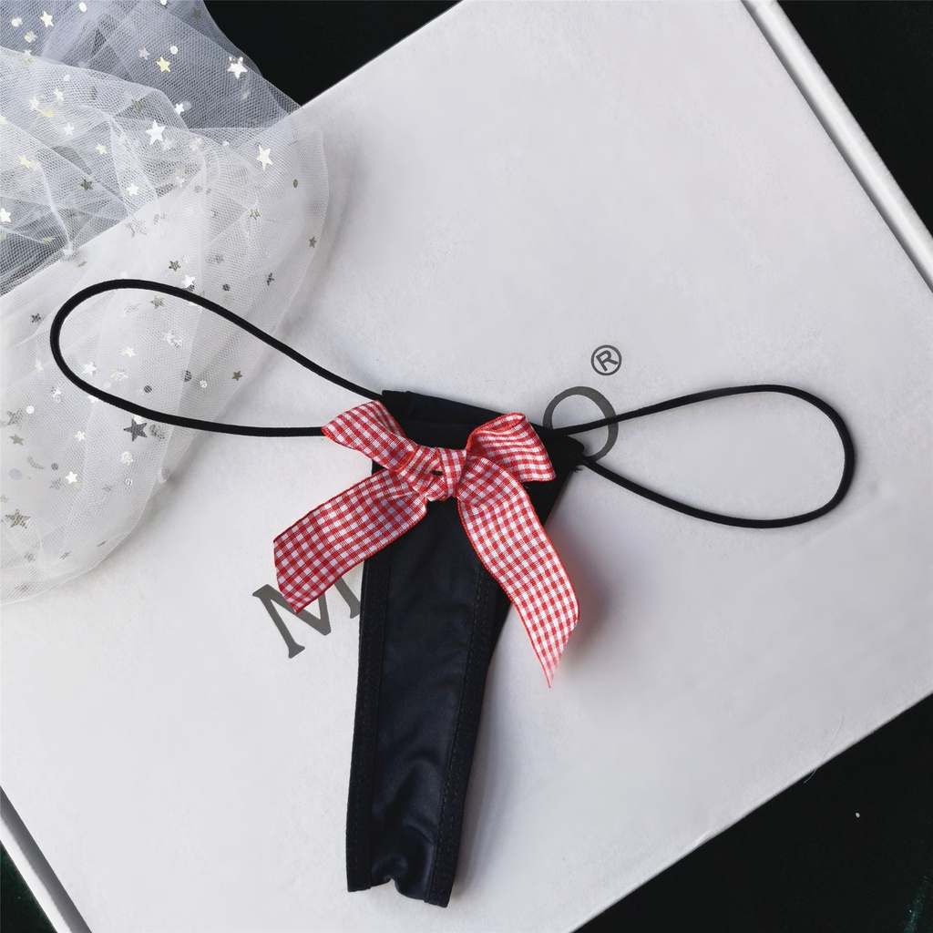 Quần lót lọt khe Sexy kẻ sọc nơ nhỏ bikini T-BACK