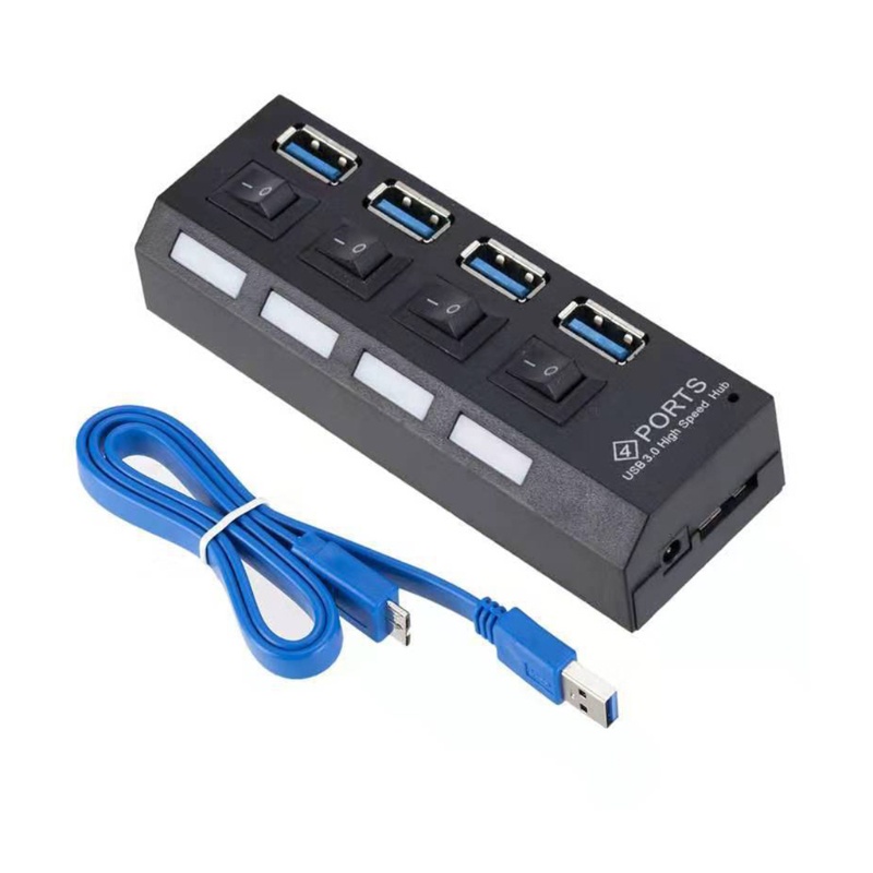 Bộ Chia 4 Cổng USB Shas 3 0 2 0 Kèm Công Tắc Tiện Dụng