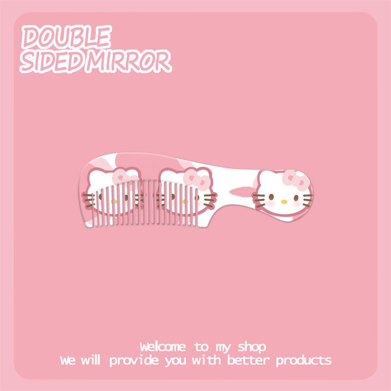 Lược Chải Tạo Kiểu Tóc Mái Mini Họa Tiết Gấu / Dâu Tây Dễ Thương