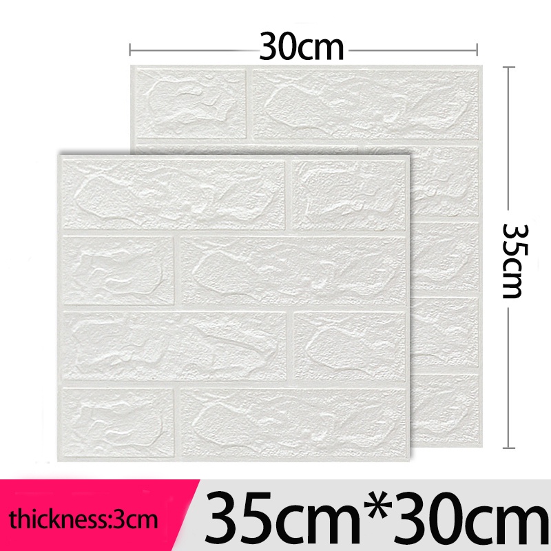 Miếng Dán Tường 3D Ba Chiều Tự Dính Bằng Xốp Chống Nước Chống Va Chạm Trang Trí Nhà Cửa