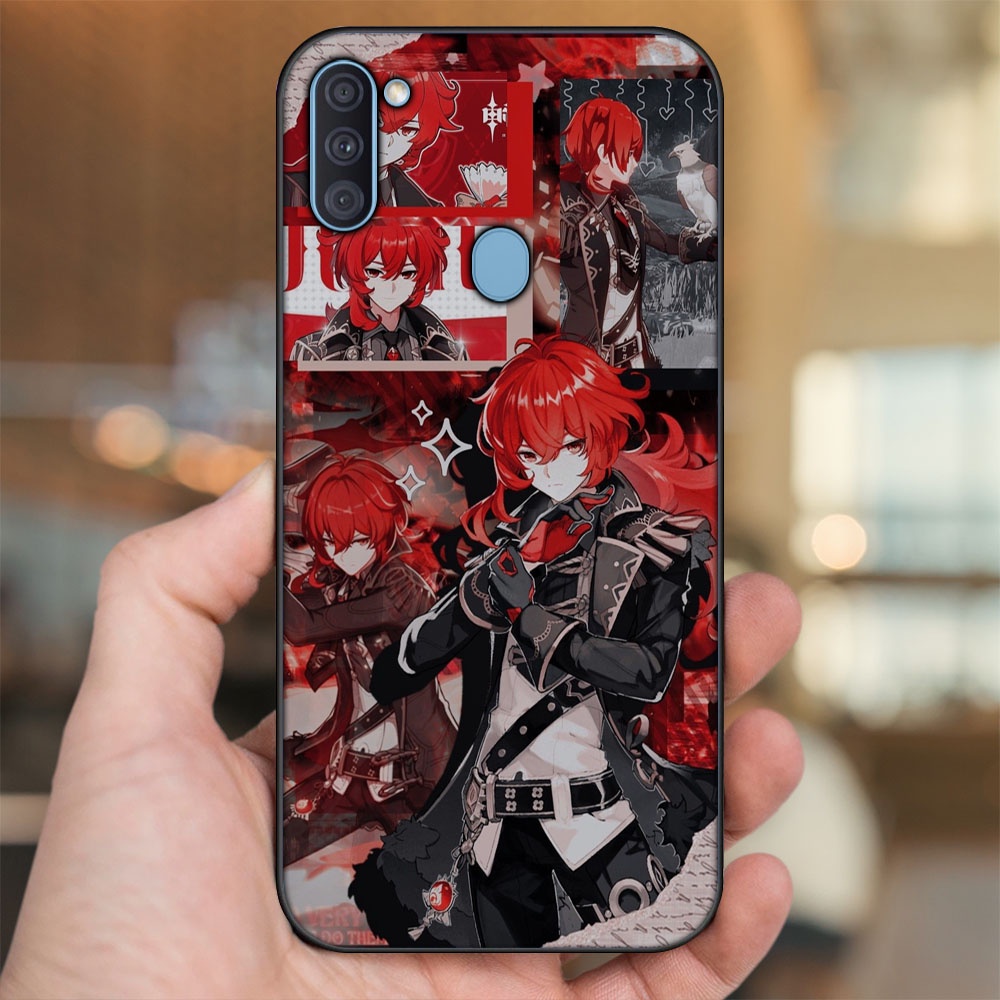 Ốp lưng Samsung A11, M11 viền đen in hình Diluc Genshin Impact