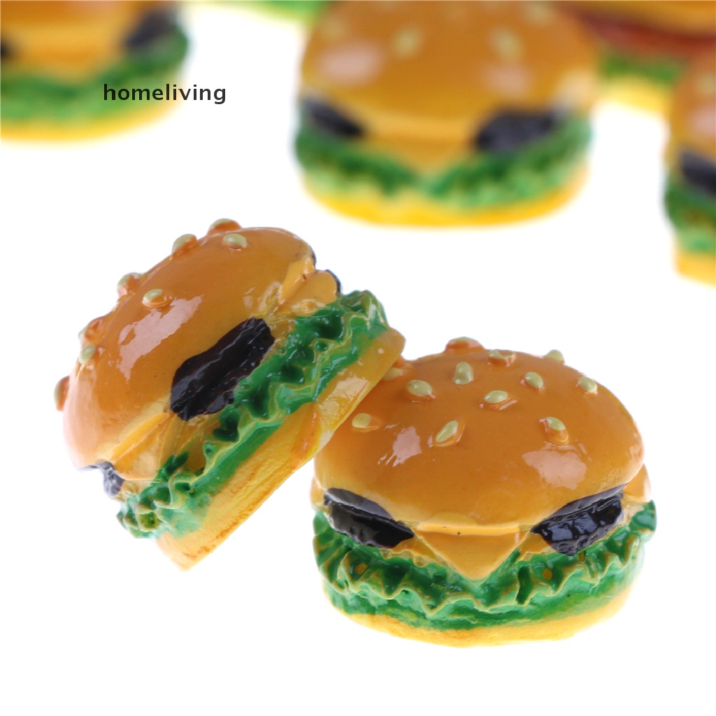 Set 2 Mô Hình Bánh Hamburger Đồ Chơi Cho Nhà Búp Bê