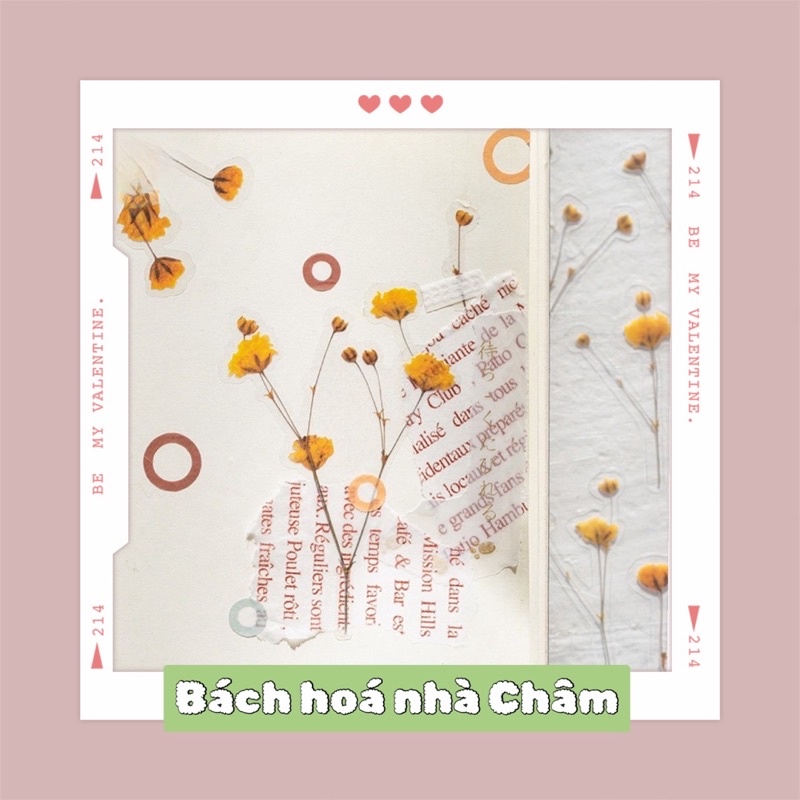 Miếng Dán Trang Trí Hình Hoa Độc Đáo Xinh Xắn