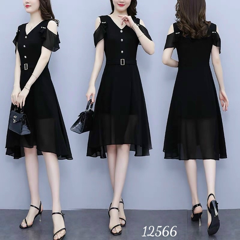 Đầm voan chiffon M/L/XL/2XL⚡️Đầm dự tiệc / trung niên