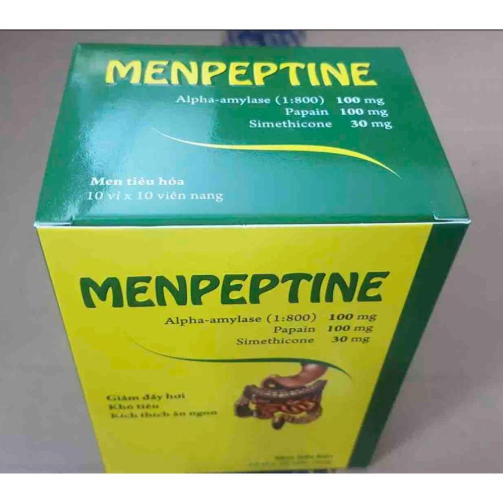 Men tiêu hoá Menpeptin Enzyme ,kích thích ăn ngon, giảm đầy bụng, chướng hơi hộp 100 viên ..