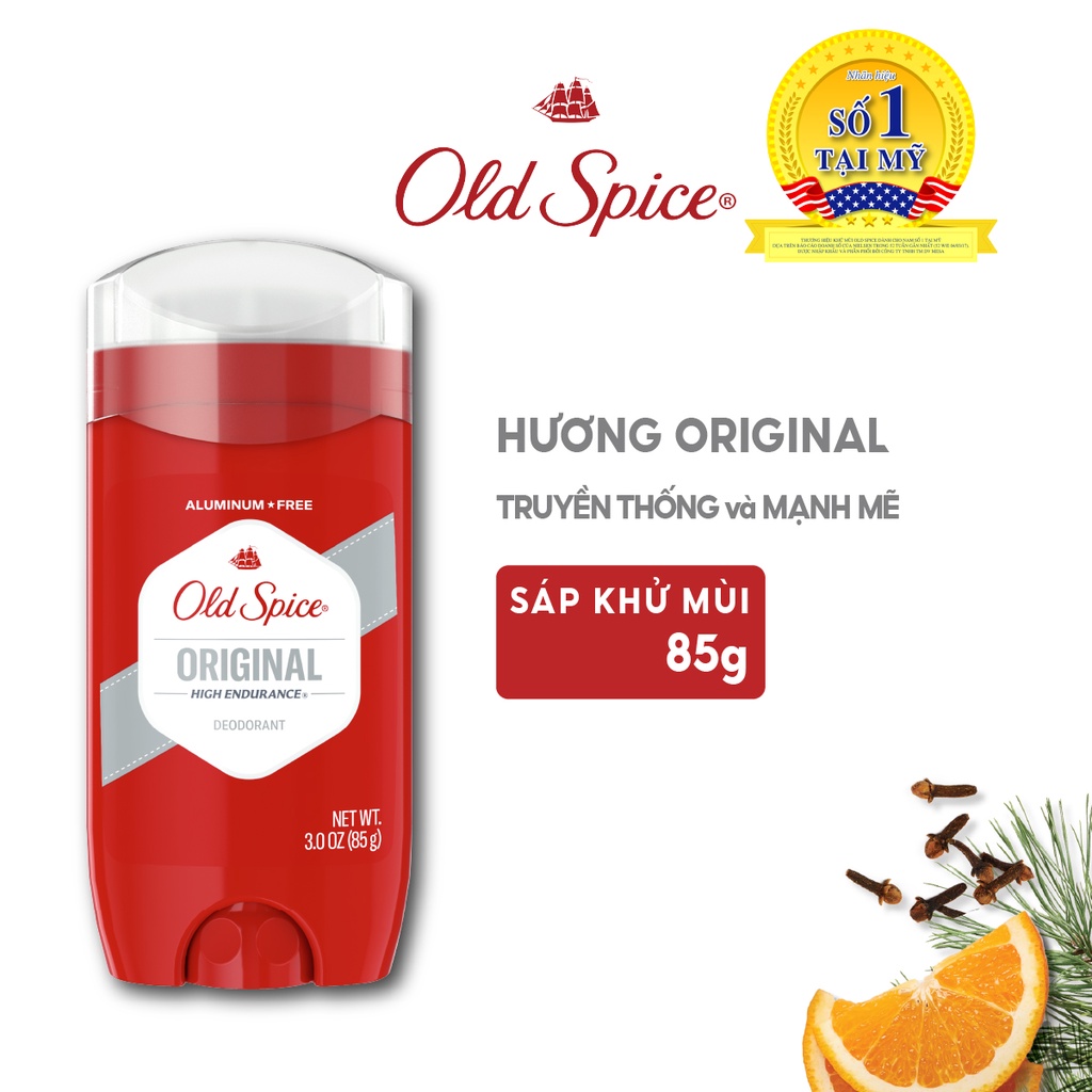 Combo đôi Sáp khử mùi Old Spice Stick Original 85g/chai