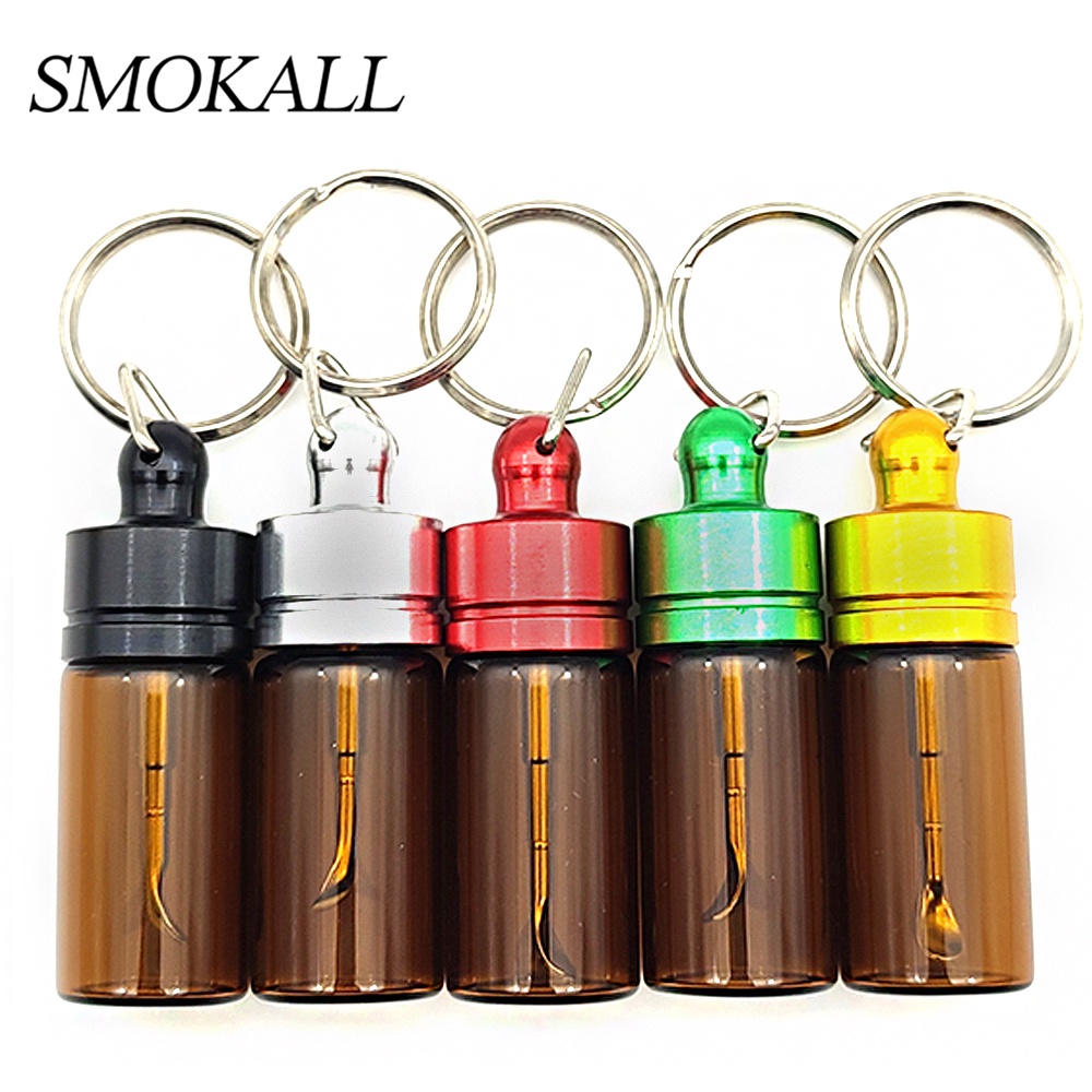 1 Lọ Thủy Tinh Đựng Thuốc Mũi Nhiều Màu Mini Có Thể Thu Gọn Mang Đi Du Lịch Tiện Lợi
