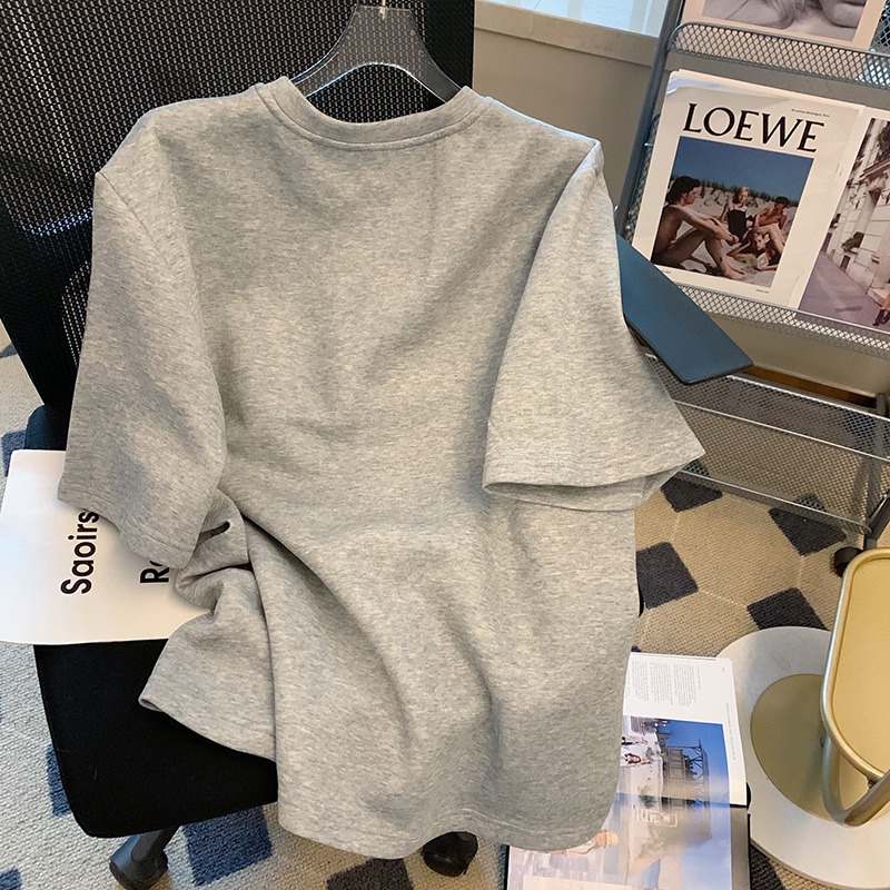 NRVP Áo Thun Unisex Mùa Hè Dáng Suông Tay Cộc Phong Cách Hàn Quốc Cho Nam Nữ