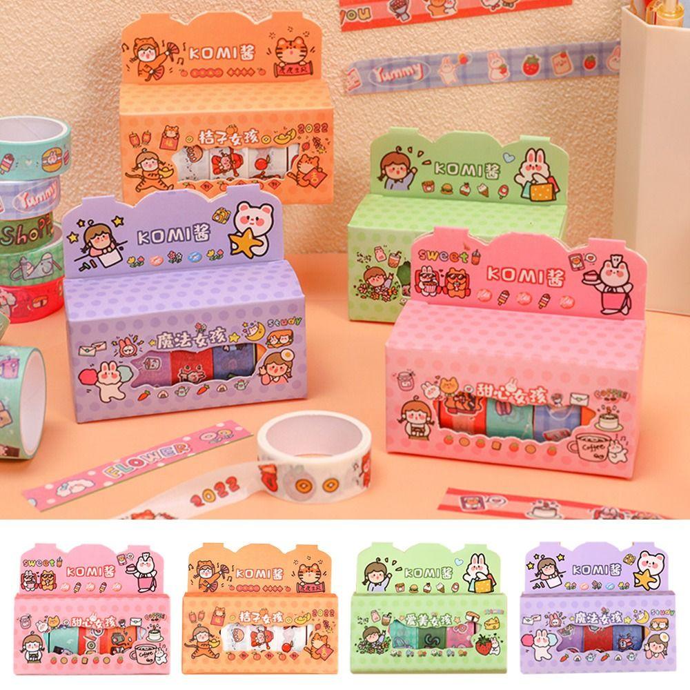 PINEVN Set 4 Hộp Băng Keo Dán Trang Trí Sổ Tay