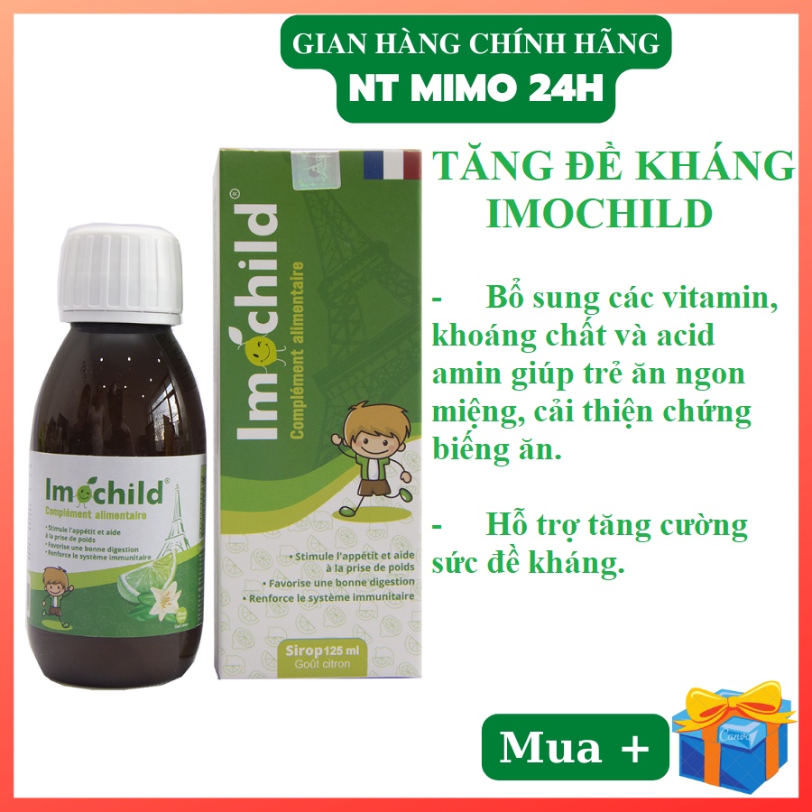 Siro ăn ngon Imochild Bổ sung vitamin giúp bé tiêu hóa tốt, thèm ăn hấp thu dưỡng chất tăng cường hệ tiêu hóa.