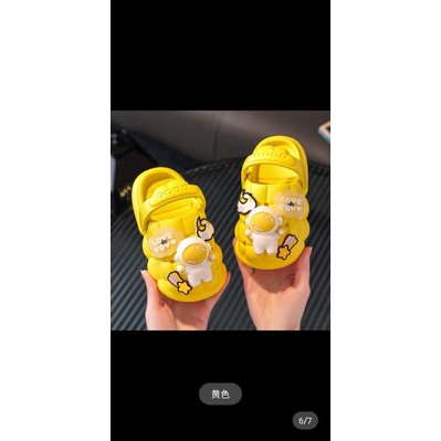 Dép Quai Ngang Chống Trượt Họa Tiết Phi Hành Gia Cho Bé