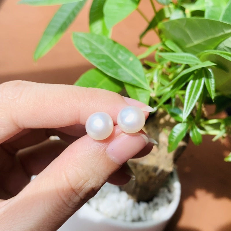 38. Bông tai nụ trai phối đồ xinh xắn | Độc lạ | Vintage Necklace|| Si Nhật | Japan | 2HAND | trang sức nhật bản