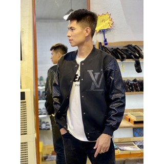 Khoác bomber Lệ vi pha da