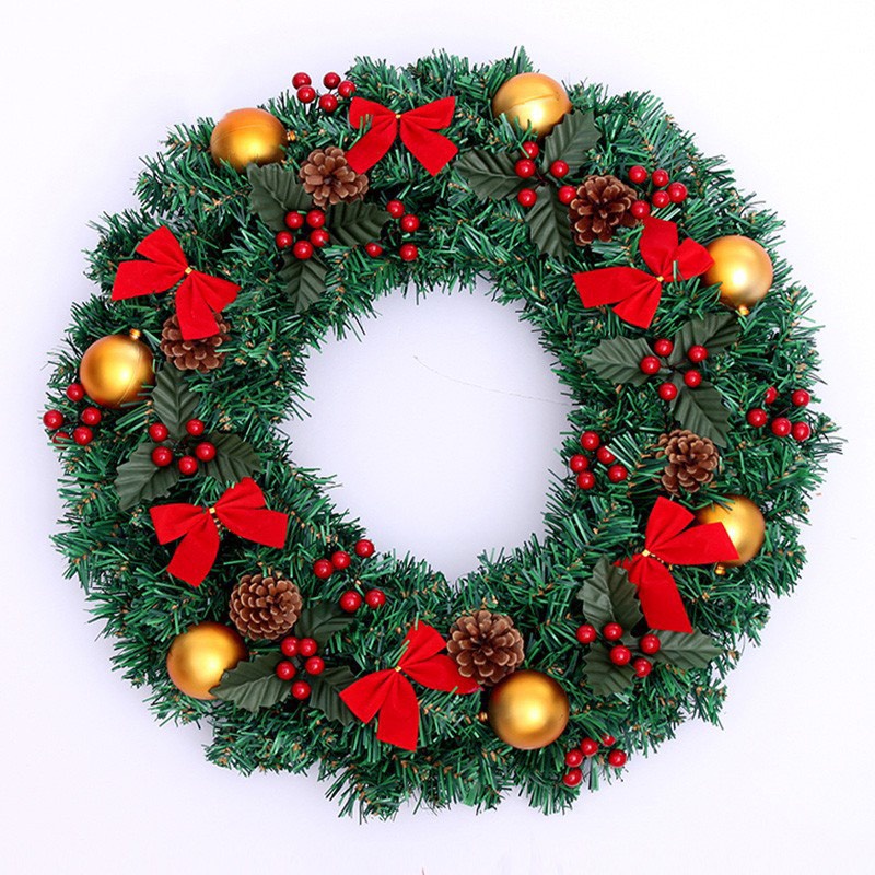 Vòng Hoa Trang Trí Noel D67 Vòng Nguyệt Quế Giáng Sinh