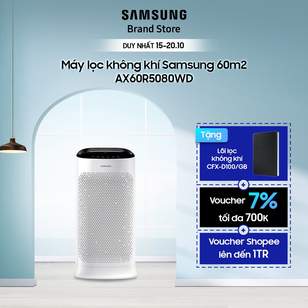 Máy lọc không khí Samsung 60m2 AX60R5080WD