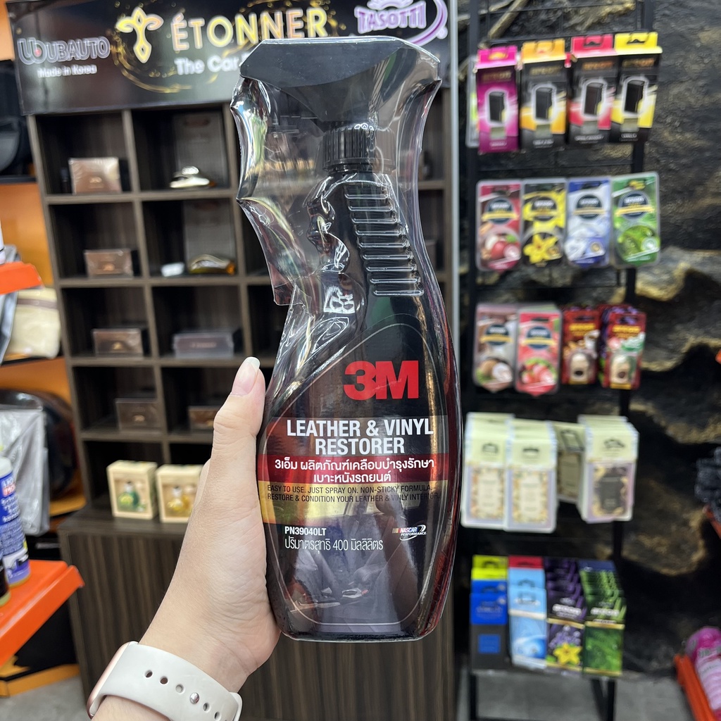 Chai Xịt Dưỡng Da Và Vệ Sinh Nội Thất Ô Tô , Taplo 3M Leather & Vinyl 400ML PN39040LT