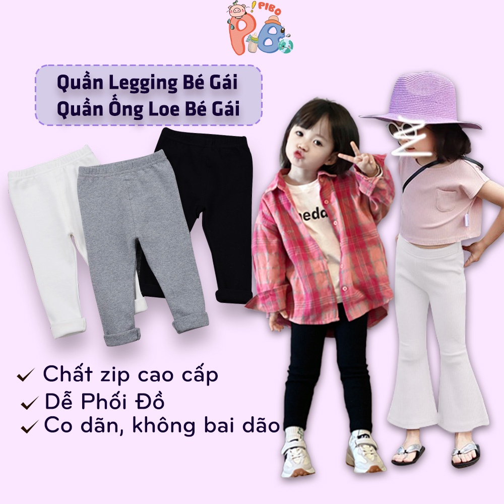 Quần Legging Bé Gái Cotton Co Dãn 4 Chiều Thoáng Mát - BabyBoo - Pibo Store