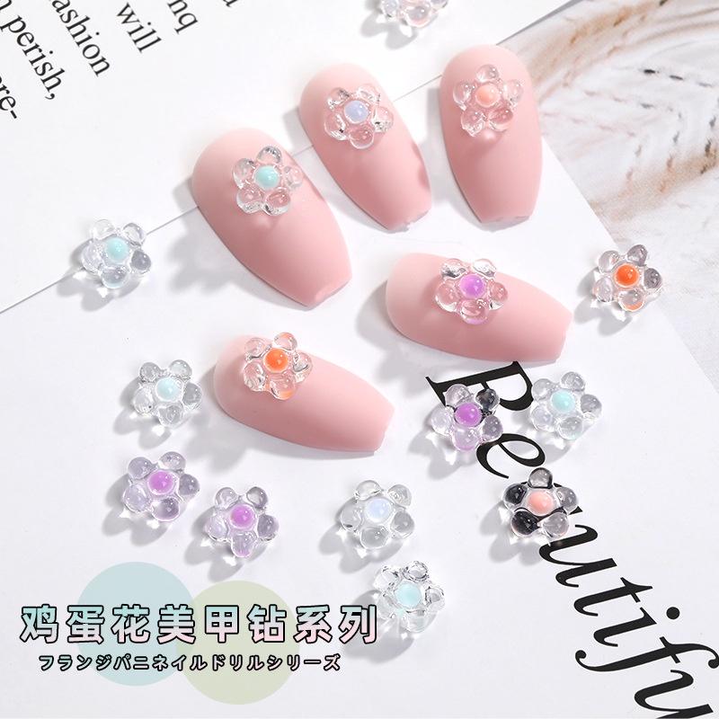 Phụ Kiện Trang Trí Móng Tay Trong Suốt Bằng Resin DIY