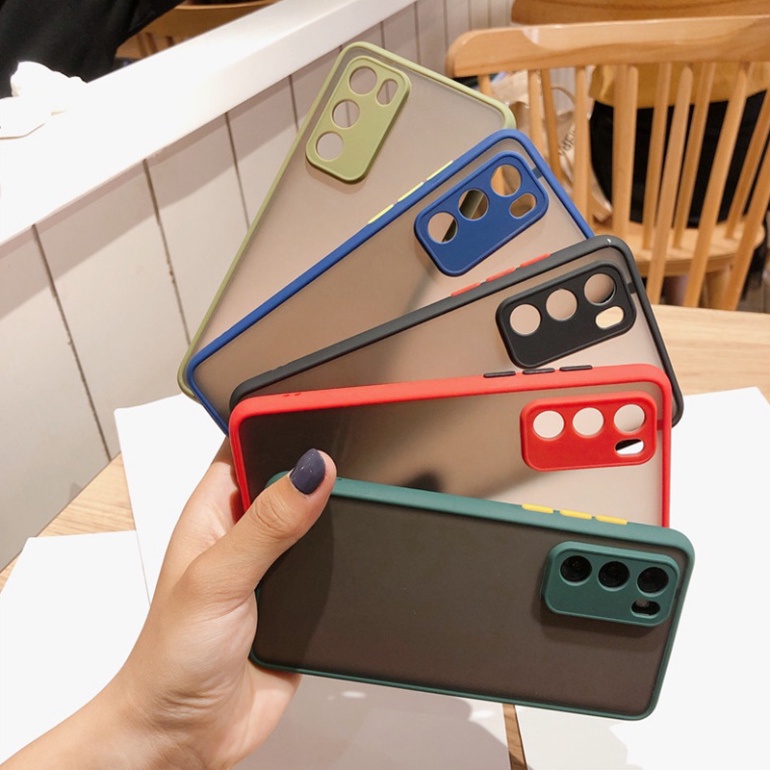 Ốp điện thoại màu nhám bảo vệ camera chống sốc cho Samsung Galaxy S10 S20 Plus S21 Ultra